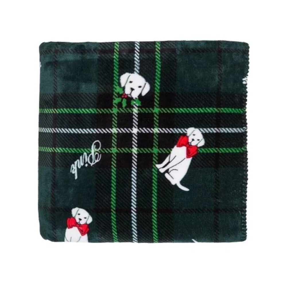 PINK Victoria's Secret Black and Green Plaid Blanket
